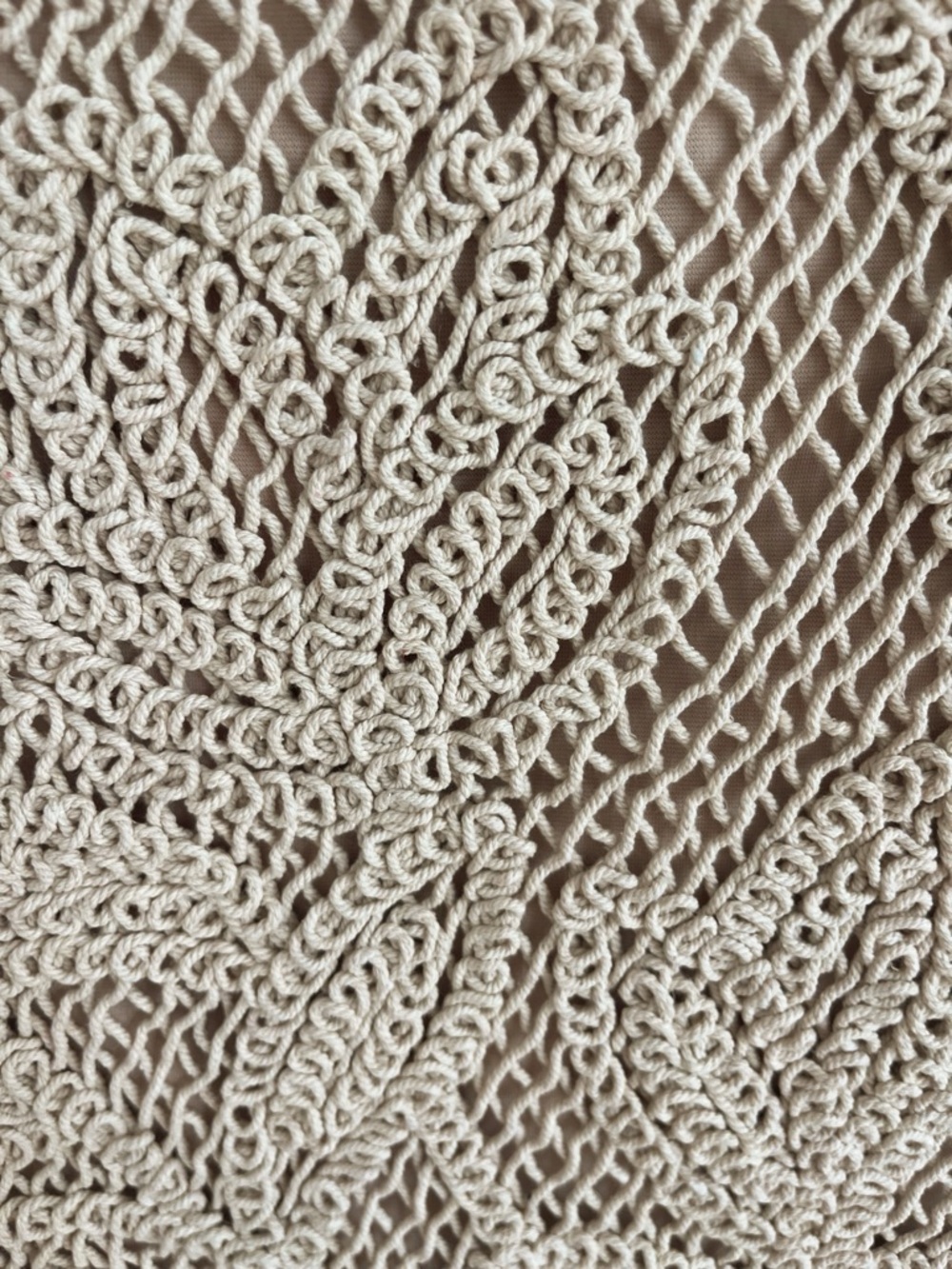 NWT Skies Are Blue Tan Cotton Blend Crochet Lace Mini Skirt Lined Size M - Picture 5 of 6